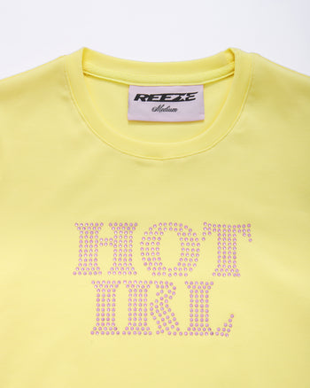 Hot IRL Baby Tee - Yellow